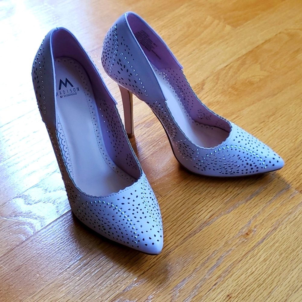 Beautiful pink studded heels!